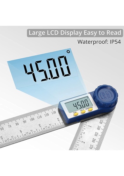 Inç Dijital Açı Bulucu Cetvel, 2'si 1 Arada Paslanmaz Çelik (Yurt Dışından) fiyatları