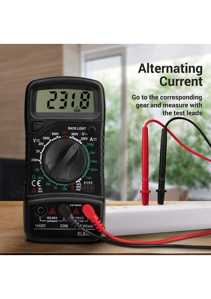 XL830L Dijital Multimetre Metre Test Cihazları Otomatik Transistör Tepe Siyah (Yurt Dışından) modelleri