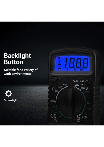 XL830L Dijital Multimetre Metre Test Cihazları Otomatik Transistör Tepe Siyah (Yurt Dışından) fırsatları