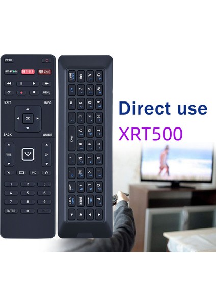 XRT500 Vızıo Tv'ye Uygun Çift Taraflı Butonlu Uzaktan Kumanda (Yurt Dışından)