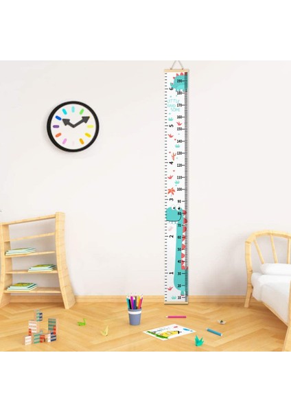 Çocuk Erkek Kız Bebek Kanvas Boy Tablosu 1 Kancalı Büyüme Tablosu (Yurt Dışından)