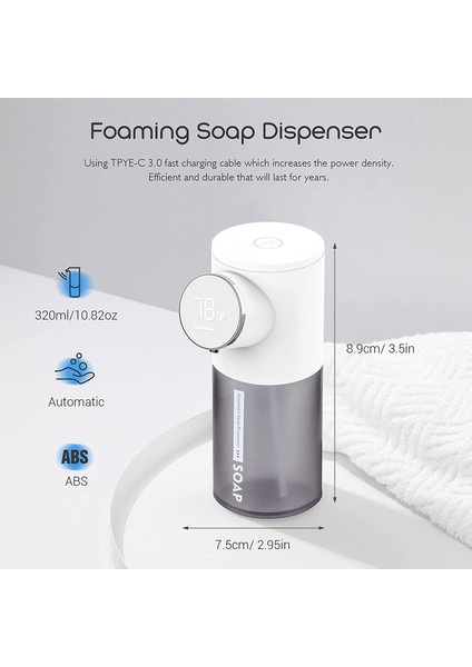 Hareket Sensörlü Fotoselli Otomatik Köpük Sabunluk-Beyaz (Yurt Dışından) fırsatları