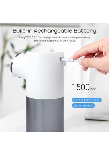 Hareket Sensörlü Fotoselli Otomatik Köpük Sabunluk-Beyaz (Yurt Dışından) indirimleri