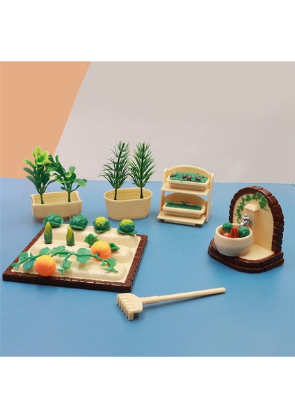 Mini Turp Sebze Çiftliği Seti Peyzaj Dollhouse Oyun Evi Oyuncakları (Yurt Dışından) modelleri