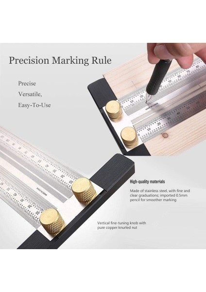 Ağaç Işleme Markalama Paslanmaz Için 200MM Yüksek Hassasiyetli T Kare Cetvel (Yurt Dışından) fiyatları