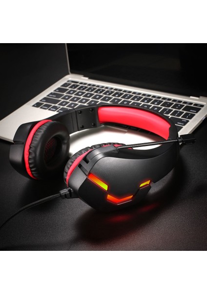 Ps4/ps5 Bilgisayar Pc Dizüstü Bilgisayar Için G10 Başa Monte Oyun Kulaklığı Kırmızı (Yurt Dışından)