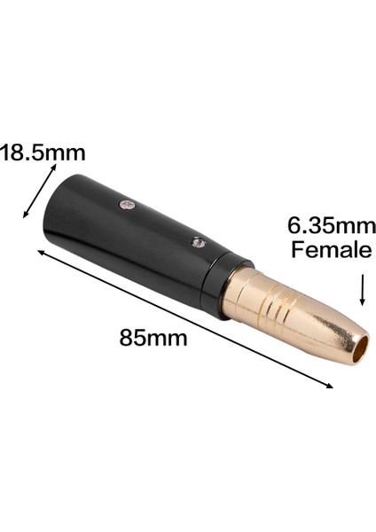 Xlr Erkek - 6.35MM Mono Dişi Jack Ses Adaptörü Ucu Fiş Dönüştürücü (Yurt Dışından)