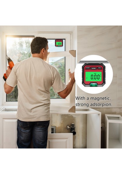 Hassas Dijital Inklinometre Elektron Açı Ölçerler Manyetik-Kırmızı (Yurt Dışından) modelleri