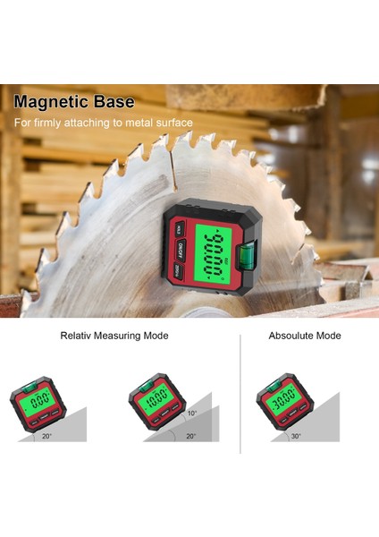 Hassas Dijital Inklinometre Elektron Açı Ölçerler Manyetik-Kırmızı (Yurt Dışından) indirimleri