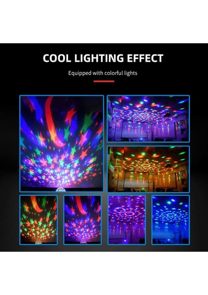 Yıldızlı Gökyüzü Projektör Nightlight Bluetooth USB Müzik Çalar Yıldız Gece Lambası Toplantılar Için Romantik Lamba Siyah (Yurt Dışından)