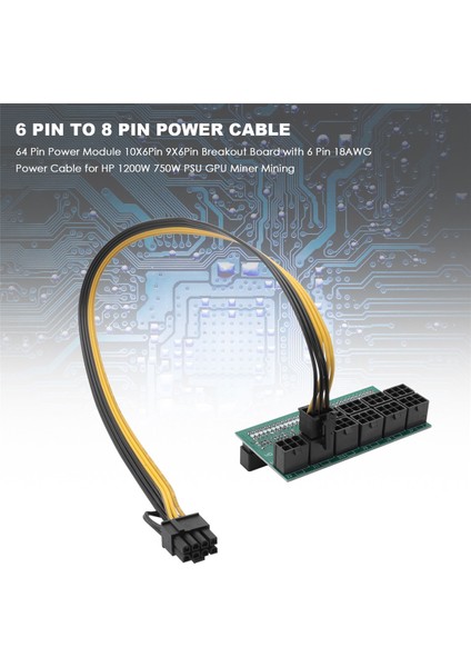 Hp 1200W 750W Için 6 Pin 18AWG Güç Kablosu ile 64 Pin Güç Modülü (Yurt Dışından) indirimleri