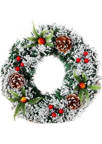 40CM Noel Çelengi Tatil Çelengi Noel Ağaçları Süsleme (Yurt Dışından)