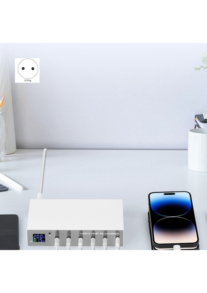 Dizüstü Bilgisayar Tipi C 30W Ab Tak Için 140W 6'sı 1 Arada Pd Şarj Cihazı Hızlı Şarj 3.0 (Yurt Dışından) indirimleri