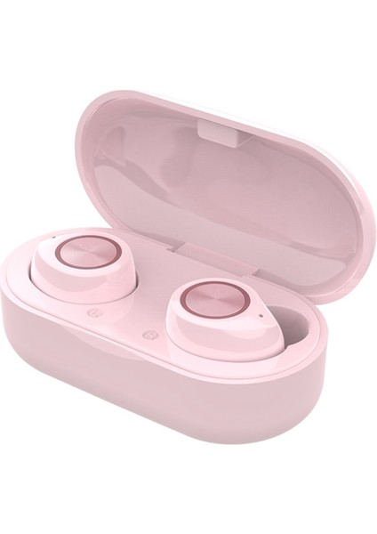 TW60 Tws Mini Kablosuz Bluetooth 5.0 Kulak Içi Şarj Kutusuyla Pembe (Yurt Dışından)