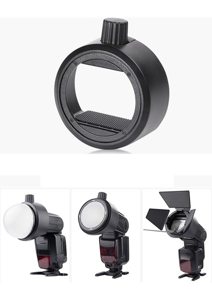 S-R1 Flash Speedlite Yuvarlak Şekilli Adaptör Sıralama Ak-R1 Adaptörü (Yurt Dışından)