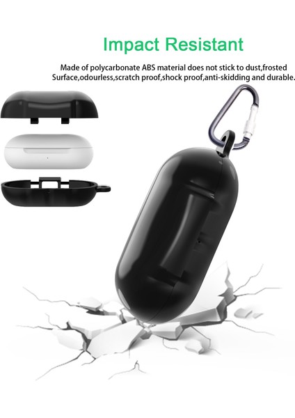 Samsung Galaxy Buds Için Anti-Şok Esnek Pc Kılıfı Sert Kabuk-Siyah (Yurt Dışından)