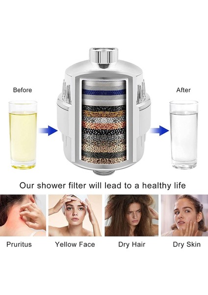 Duş Filtresi Kartuşu, Sert Sular Için 15 Kademeli Duş, Üniversal (Yurt Dışından) modelleri