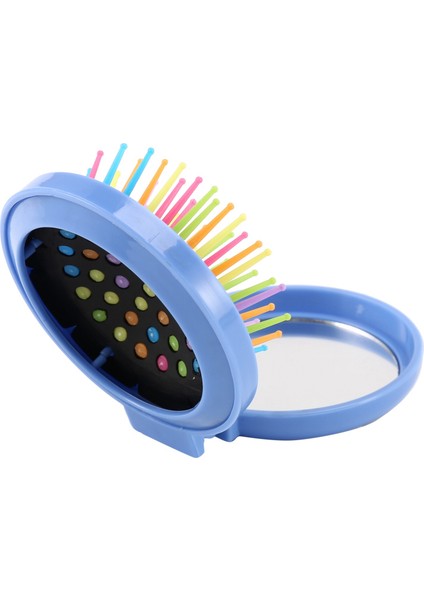 Hava Yastıklı Saç Masaj Tarağı ile Mini Yuvarlak Katlanır Tarak (Mavi) (Yurt Dışından) indirimleri