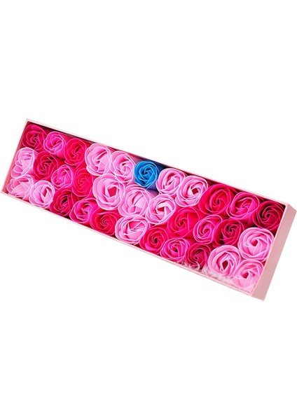 Hediye Kutusu ile 33 Adet Simülasyon Gül Sabunu Kız Banyo Yüz Sabunu-Pembe (Yurt Dışından)