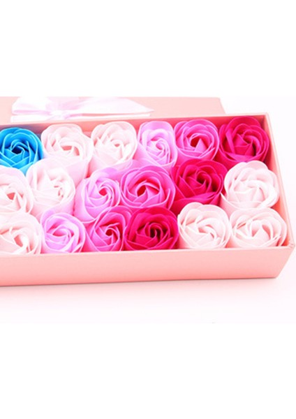 Hediye Kutusu ile 33 Adet Simülasyon Gül Sabunu Kız Banyo Yüz Sabunu-Pembe (Yurt Dışından)