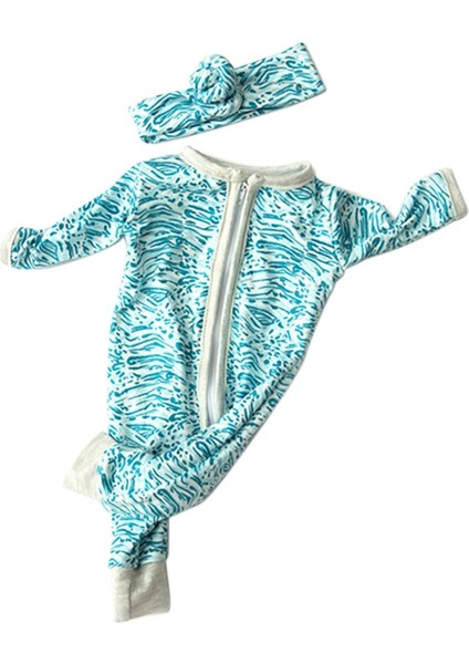 Bebek Mavi Dalga Romper Için Yeni Tulumlar Moda Kelebek Giyim (Yurt Dışından)