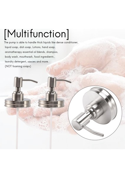 4'lü Paket Kavanoz Sabunluk Pompalı Kapaklı, 16 Oz Gümüş Için (Yurt Dışından) fiyatları