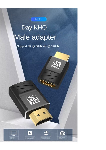 Projektör Için 8k HDMI Uyumlu Adaptör 2.1 Erkek - Dişi Genişletici (Yurt Dışından)