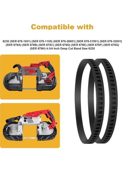 Paket 650721-00 Dewalt Için Şerit Testere Lastikleri Kemer Şerit Testere Lastikleri Kemer (Yurt Dışından)
