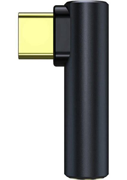 Type-C - 3,5mm Ses Adaptörü USB C Kulaklık Adaptörü Siyah (Yurt Dışından)