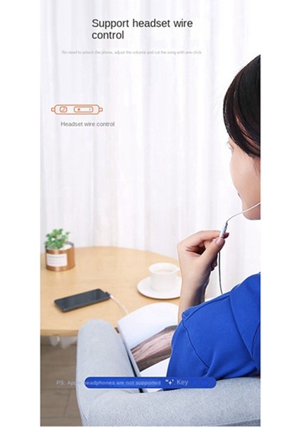 Type-C - 3,5mm Ses Adaptörü USB C Kulaklık Adaptörü Siyah (Yurt Dışından)