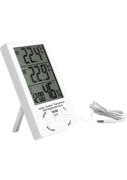 LCD Sıcaklık Nem Ölçer Iç Mekan Dış Mekan Termometresi Higrometre (Yurt Dışından)