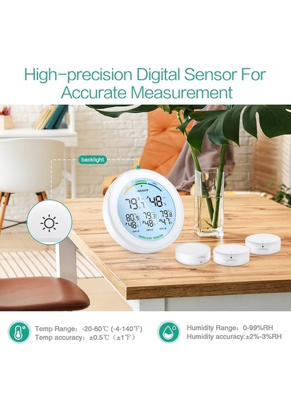 Kablosuz Termometre LCD Ekran Sensörü Iç Mekan Dijital Higrometre A (Yurt Dışından) fiyatları