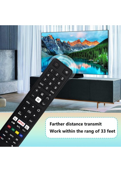 CT-8053 Toshiba 4K Netflix Tv Için Uzaktan Kumandayı Değiştirin 48U7653DB 55U7653DB (Yurt Dışından)