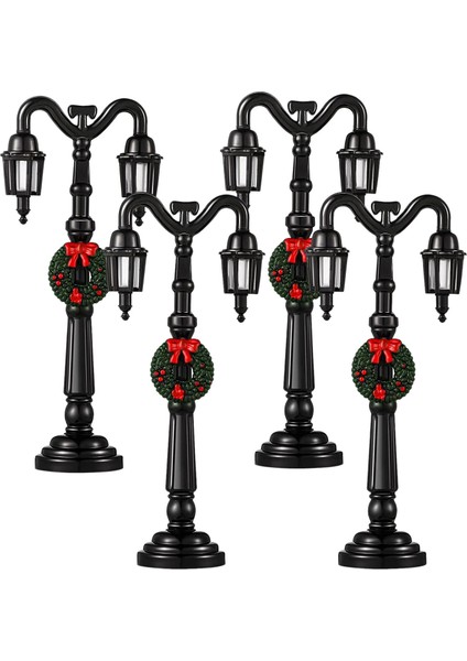 Noel Mini Sokak Lambası Modeli Mini Sokak Lambaları Dekoratif A (Yurt Dışından)