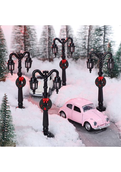 Noel Mini Sokak Lambası Modeli Mini Sokak Lambaları Dekoratif A (Yurt Dışından)