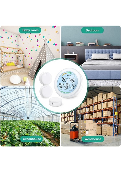 Kablosuz Termometre LCD Ekran Sensörü Iç Mekan Dijital Higrometre A (Yurt Dışından) modelleri