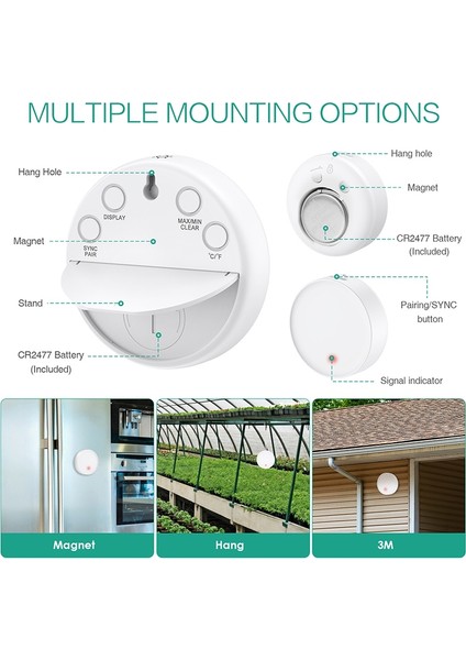 Kablosuz Termometre LCD Ekran Sensörü Iç Mekan Dijital Higrometre A (Yurt Dışından) fırsatları