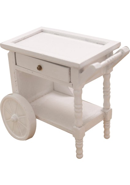1:12 Dollhouse Mini Iki Katlı Mutfak Arabası Minyatür Dondurma Arabası (Yurt Dışından)