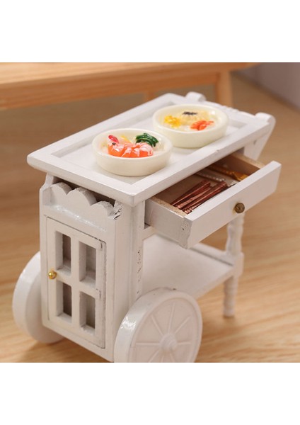 1:12 Dollhouse Mini Iki Katlı Mutfak Arabası Minyatür Dondurma Arabası (Yurt Dışından) fiyatları