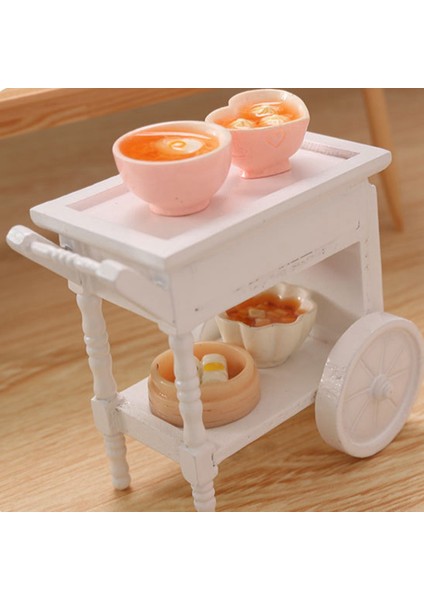 1:12 Dollhouse Mini Iki Katlı Mutfak Arabası Minyatür Dondurma Arabası (Yurt Dışından) modelleri