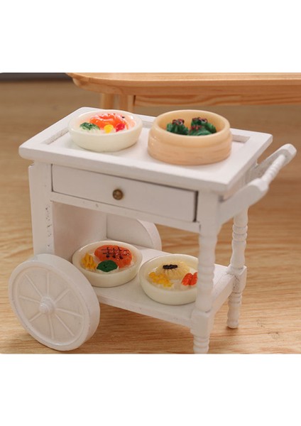 1:12 Dollhouse Mini Iki Katlı Mutfak Arabası Minyatür Dondurma Arabası (Yurt Dışından) fırsatları