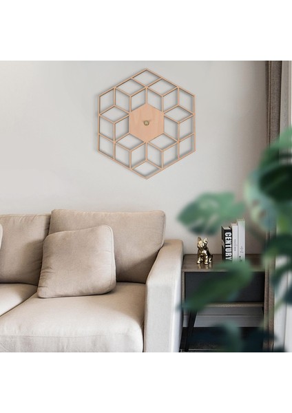 1 Adet Altıgen Ahşap Duvar Saati Sanatsal Sessizce Saat Cafe Ev Için (Yurt Dışından) fiyatları