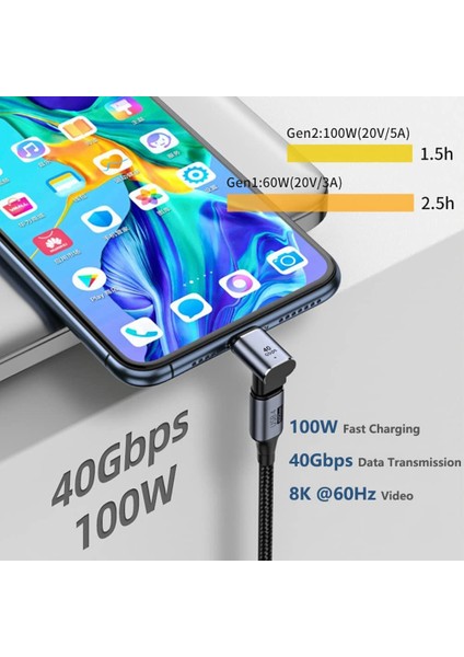 Adet USB C Manyetik Adaptör 40GBPS, 24 Pin USB Adaptör (Yurt Dışından)