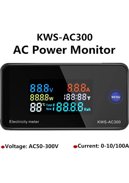 Ac Wattmetre Metre AC300-10A 50-300V Voltmetre LED Dijital Ekran (Yurt Dışından) indirimleri