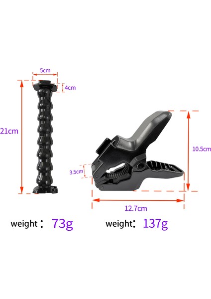 Gopro Için Esnek Ayarlanabilir Deve Boynu ile Jaws Flex Kelepçe Montajı (Yurt Dışından) fiyatları