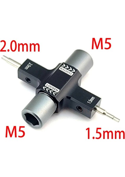 Dahili Tek Yönlü Rulman Aletli M5 Dörtlü Anahtar 1,5 Mm/2 mm (Yurt Dışından)