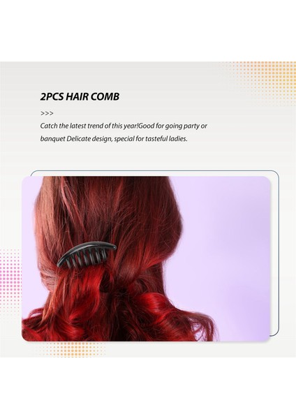 Adet Saç Tarak Pin Aksesuarları Plastik Kadın Bayan Moda Siyah (Yurt Dışından) fiyatları