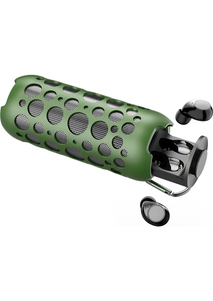 2ın1 Kablosuz Kulaklık Bluetooth Hoparlör Spor Kulaklıkları (Yeşil) (Yurt Dışından)
