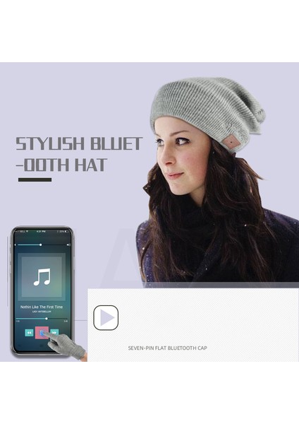 Akıllı Telefon Için Akıllı Kapak Yumuşak Sıcak Kablosuz Bluetooth Kulaklık Şapkası (Yurt Dışından)