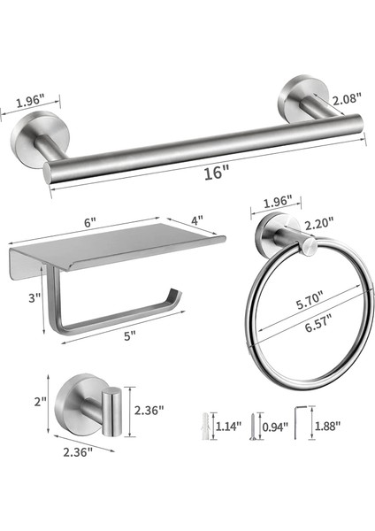 Parça Banyo Donanım Seti, Gümüş (Yurt Dışından) fiyatları
